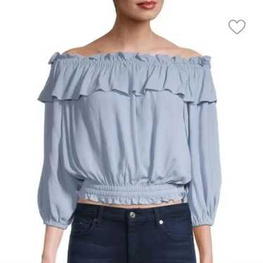 NWT StellahOff the Shoulder Ruffle Trim Top - image 1