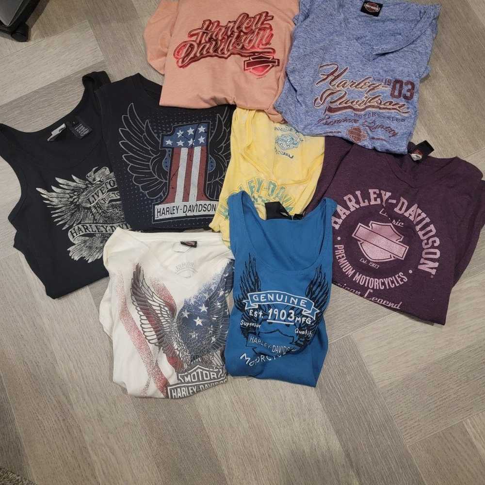 Harley Davidson bundle of women shirts tanks - image 2