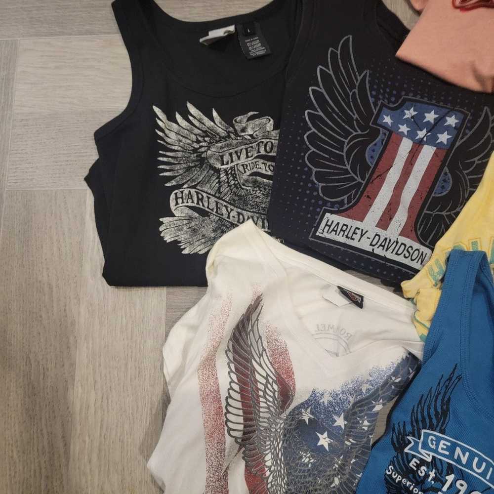 Harley Davidson bundle of women shirts tanks - image 3