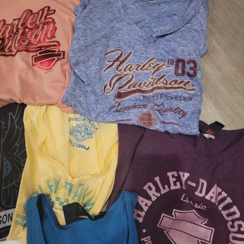 Harley Davidson bundle of women shirts tanks - image 5