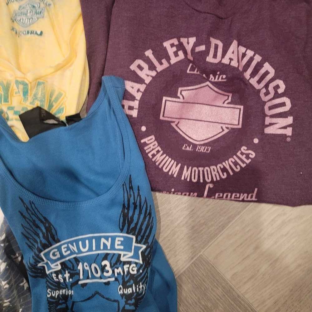 Harley Davidson bundle of women shirts tanks - image 6