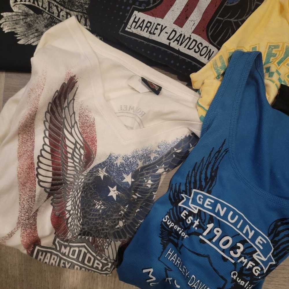 Harley Davidson bundle of women shirts tanks - image 7