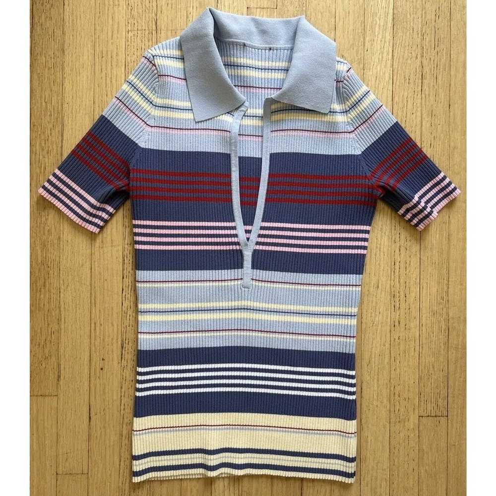 Altuzarra V Neck Striped Top Small Stretch Orig $… - image 6