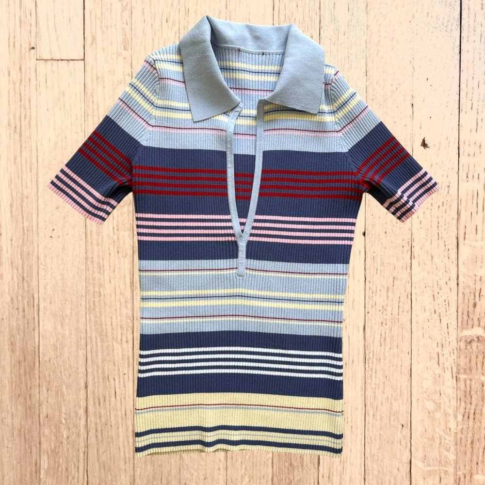 Altuzarra V Neck Striped Top Small Stretch Orig $… - image 9