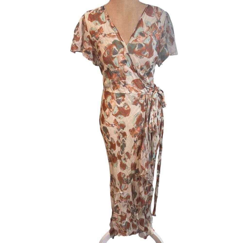 Tanya Taylor Dress Womens 4 Blaire Printed Linen … - image 2