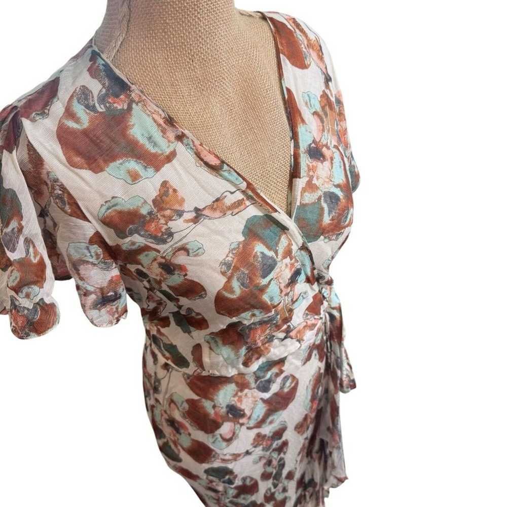 Tanya Taylor Dress Womens 4 Blaire Printed Linen … - image 3