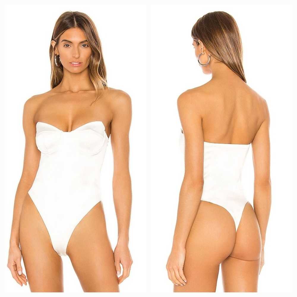 h:ours Tabitha Bodysuit in White Small - image 1