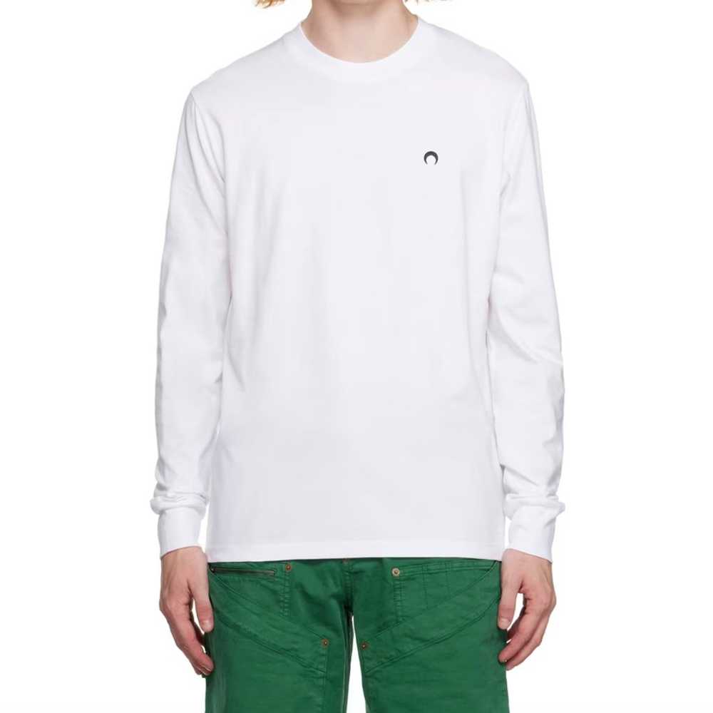 Marine Serre White Embroidered Long Sleeve T-Shirt - image 1