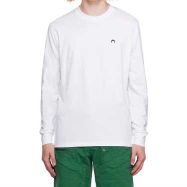 Marine Serre White Embroidered Long Sleeve T-Shirt - image 1