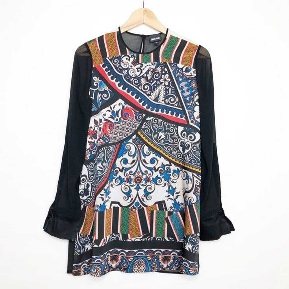 Just Cavalli graphic print, sheer tunic top - image 10