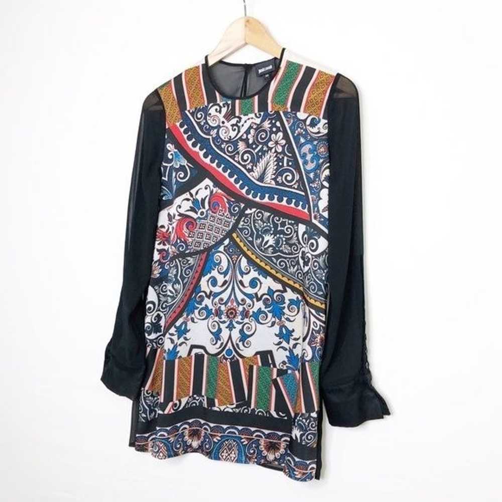 Just Cavalli graphic print, sheer tunic top - image 7