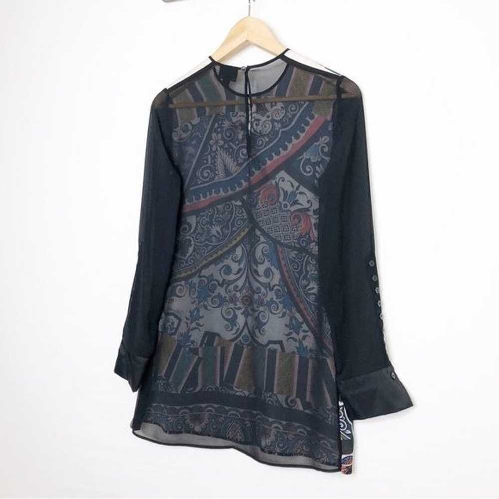 Just Cavalli graphic print, sheer tunic top - image 9