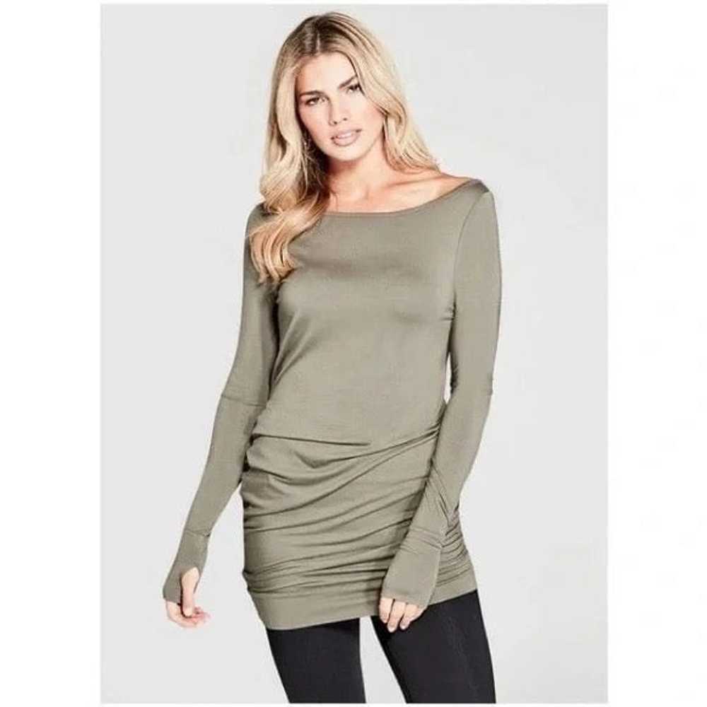 Marciano Angelica Green One Shoulder Tunic - image 1