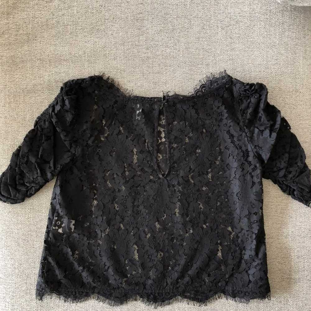 Joie Fanny Black Lace Top size S - image 6