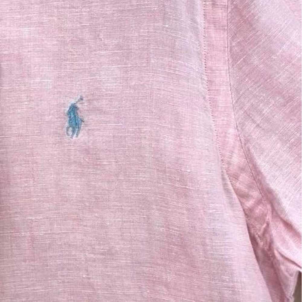 POLO RALPH LAUREN: Linen shirt in hemp pink. - image 7