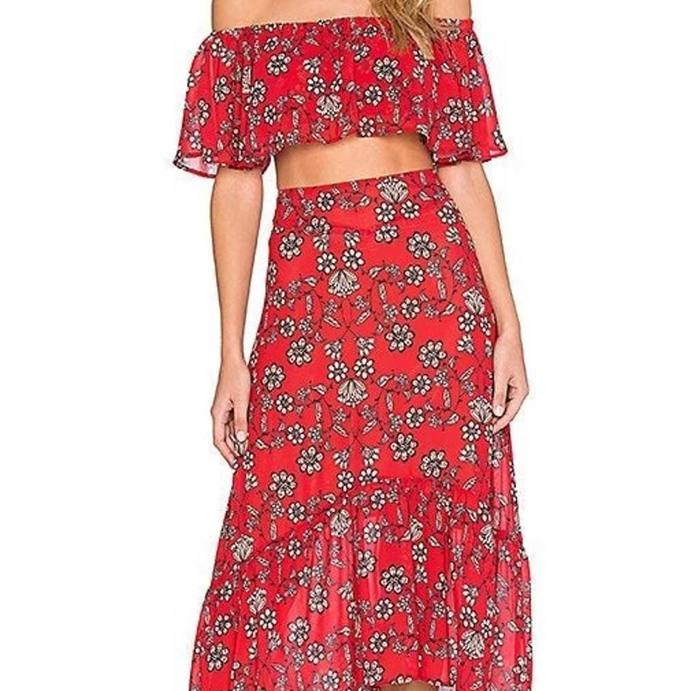 Pia Red Floral Two Piece Set- For Love a - image 2