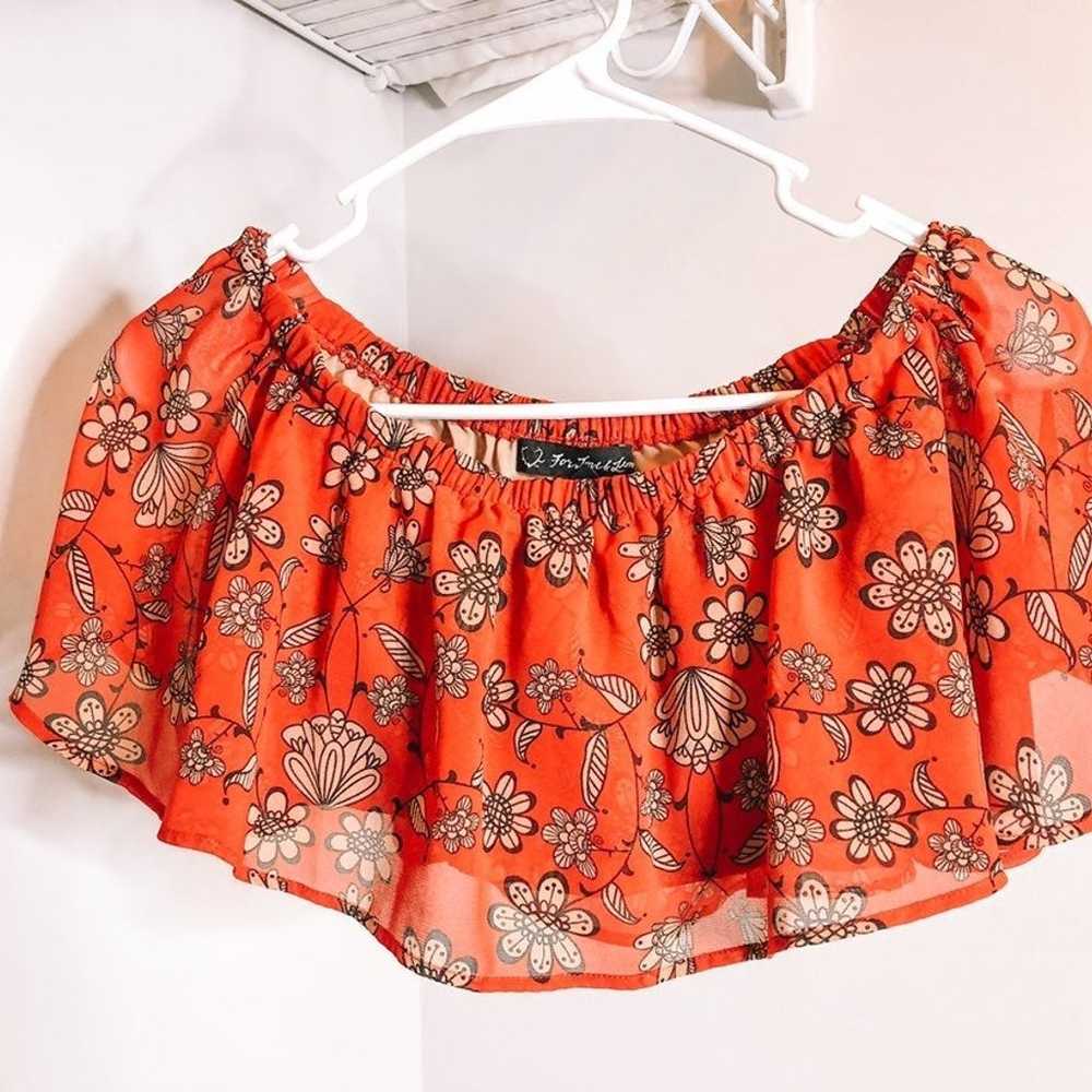 Pia Red Floral Two Piece Set- For Love a - image 4