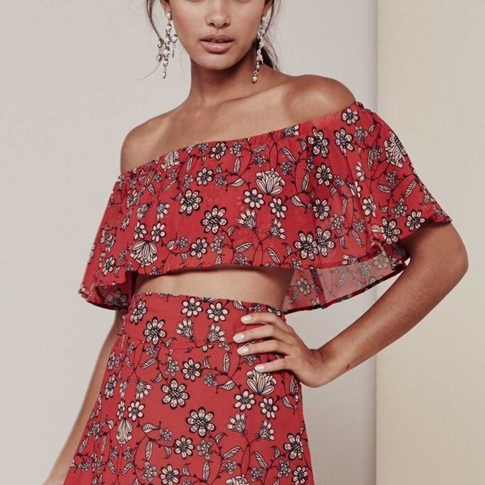 Pia Red Floral Two Piece Set- For Love a - image 6