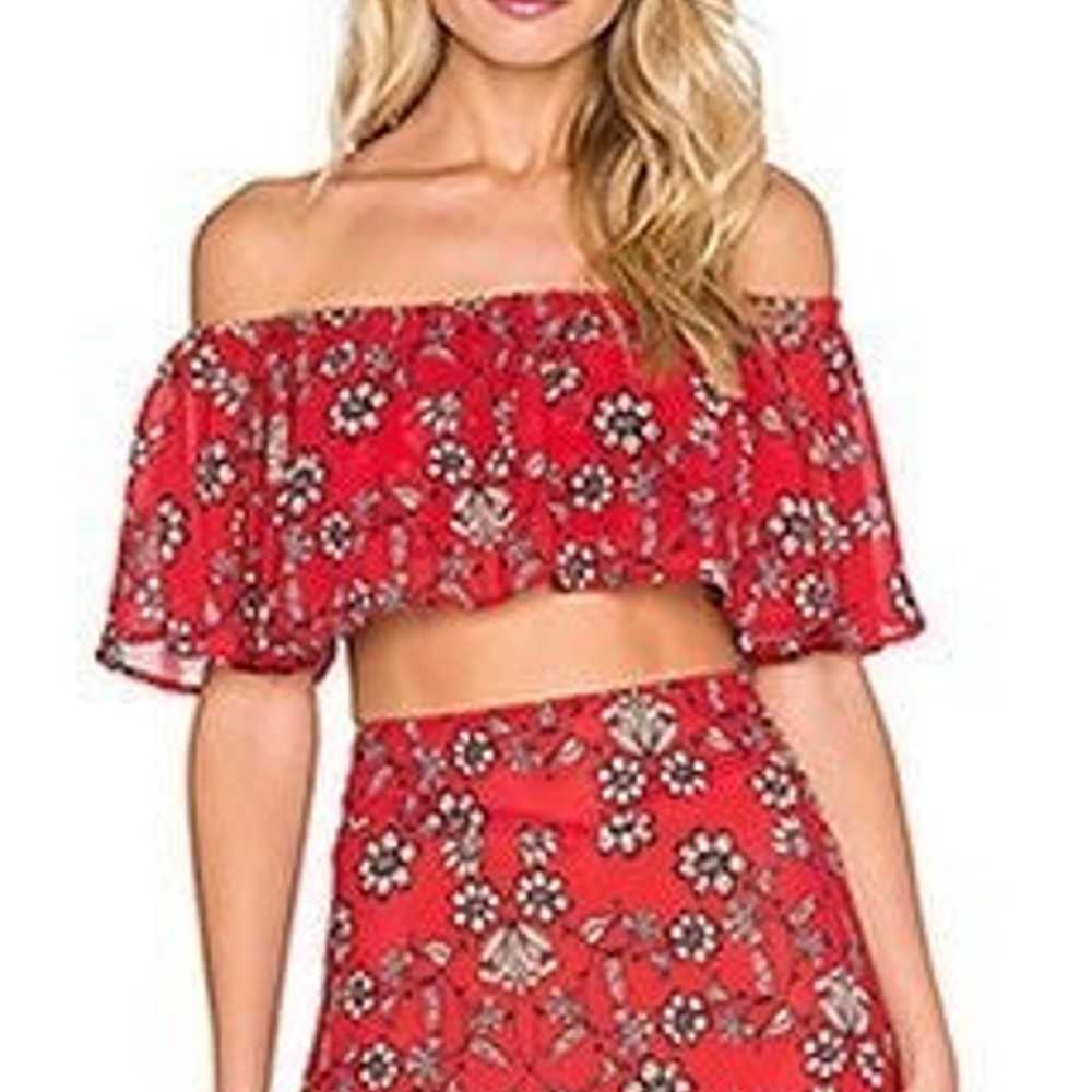 Pia Red Floral Two Piece Set- For Love a - image 7