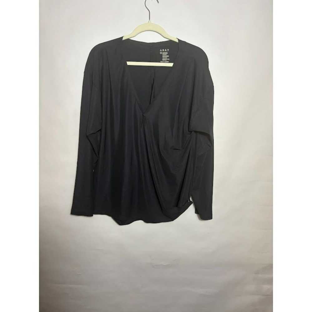 ADAY Top Women's Size Medium Black That's A Wrap … - image 3