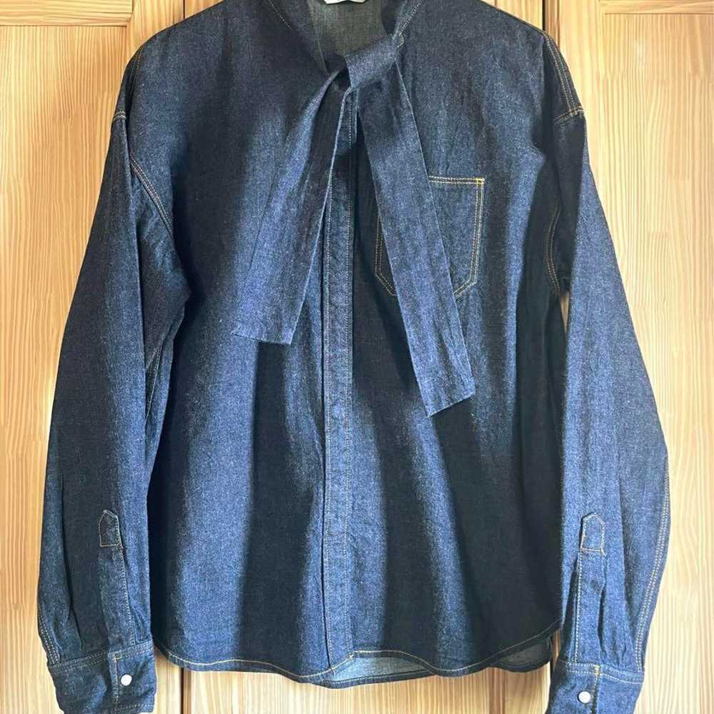 pelleq / easy light denim shirt - image 2