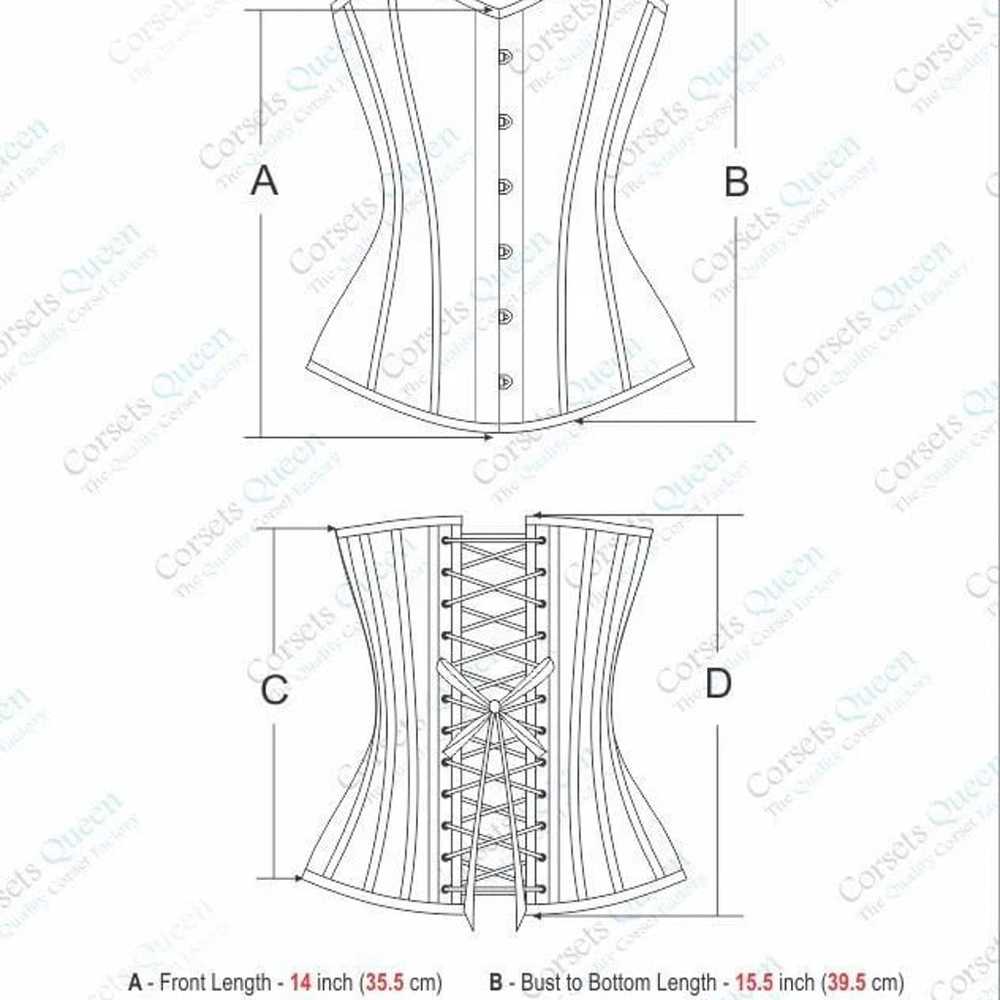 Corset Queen Genuine Leather Overbust Corset 28” - image 8