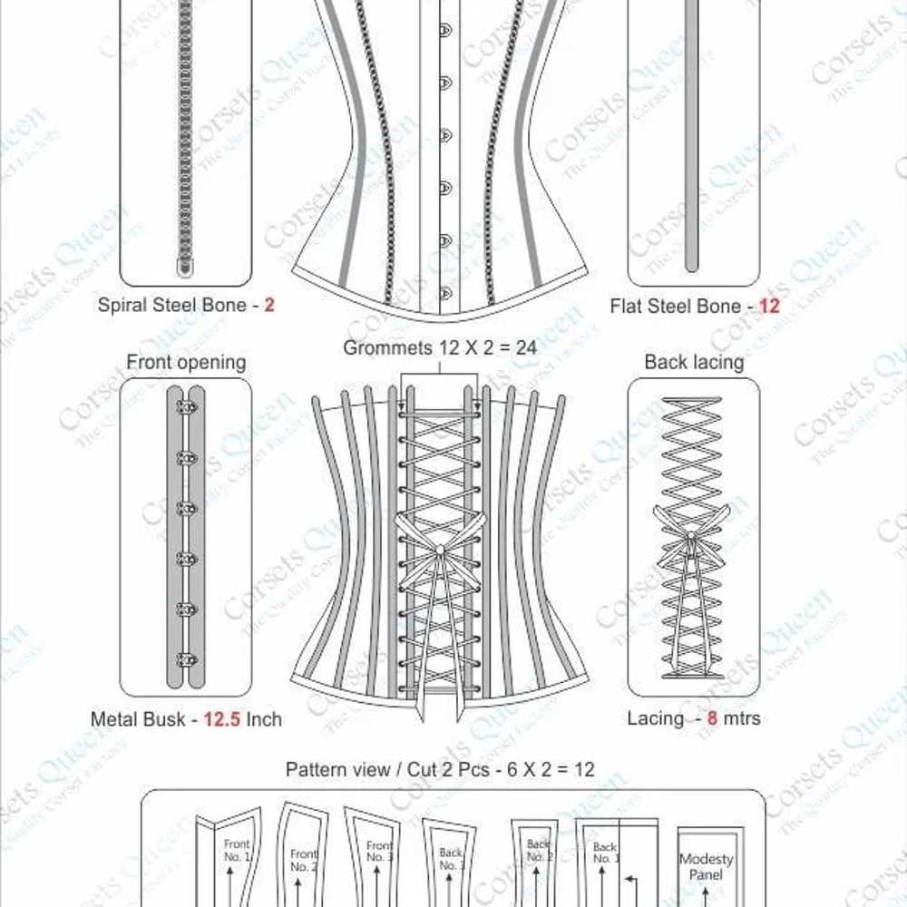 Corset Queen Genuine Leather Overbust Corset 28” - image 9