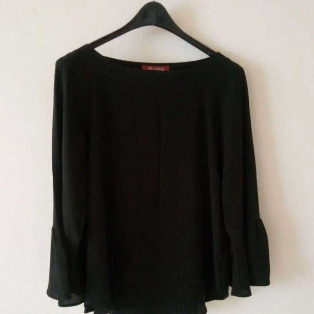 Max Mara Tops Blouse Black Silk 38 - image 1