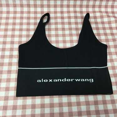 Alexander Wang logo elastic bikini hotsell top