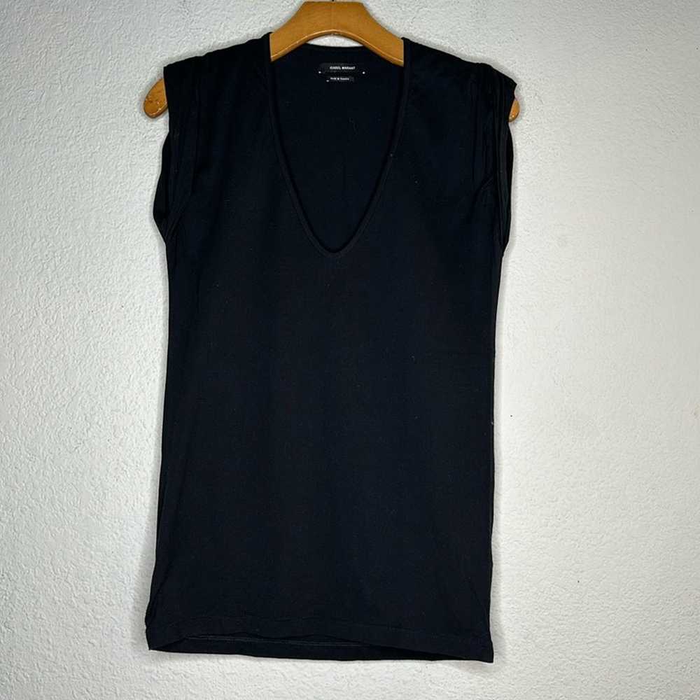 NEW ISABEL MARANT NWOT Cotton Tee in Black V Neck… - image 2