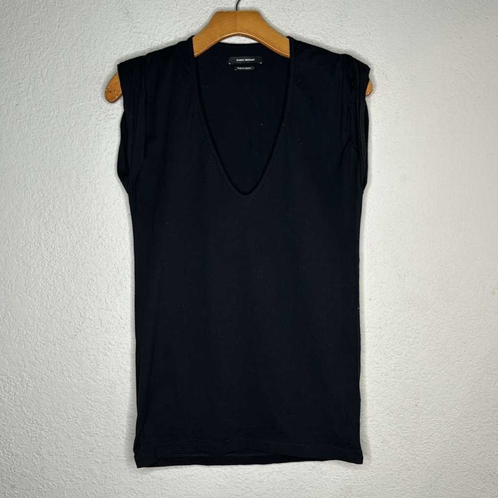 NEW ISABEL MARANT NWOT Cotton Tee in Black V Neck… - image 3