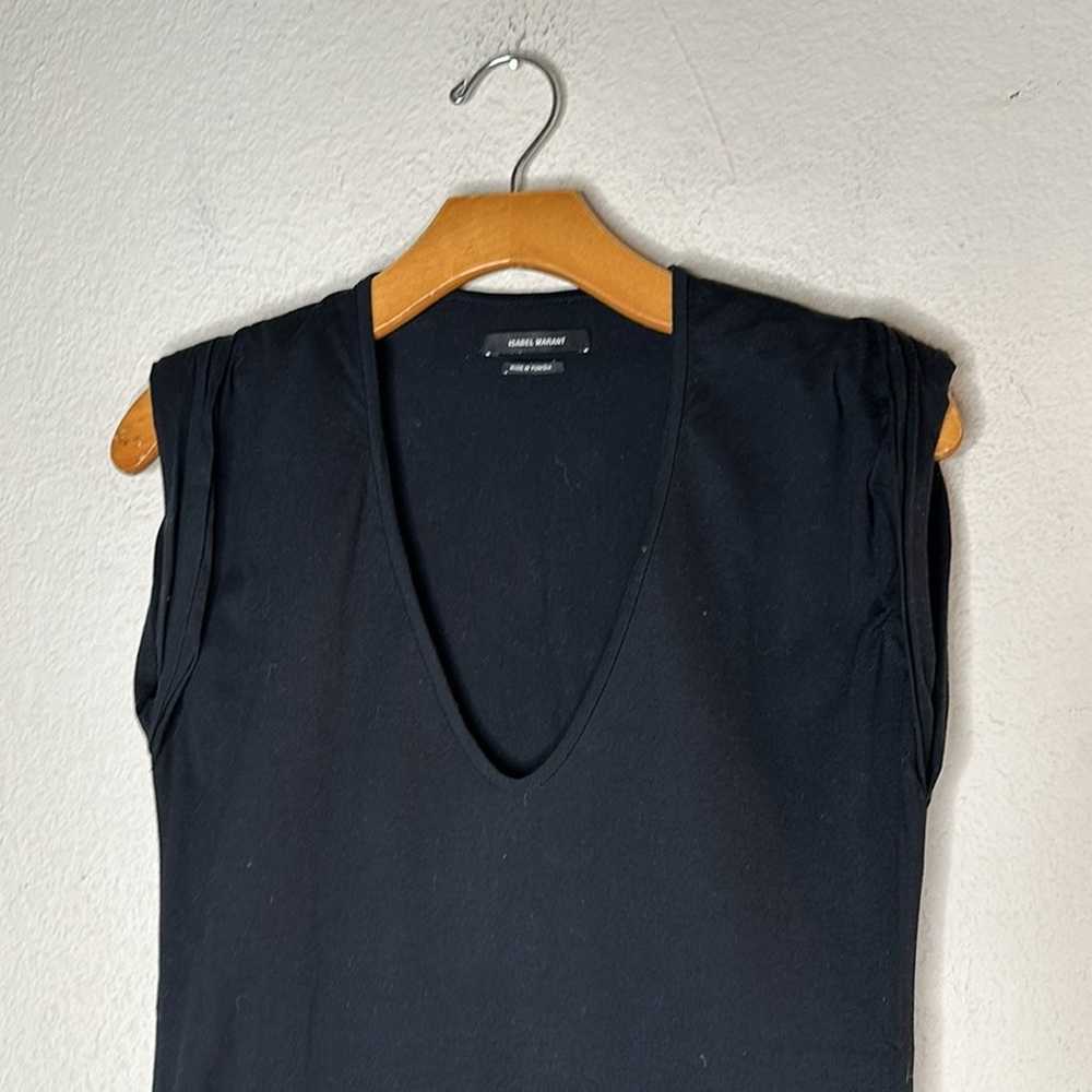 NEW ISABEL MARANT NWOT Cotton Tee in Black V Neck… - image 6