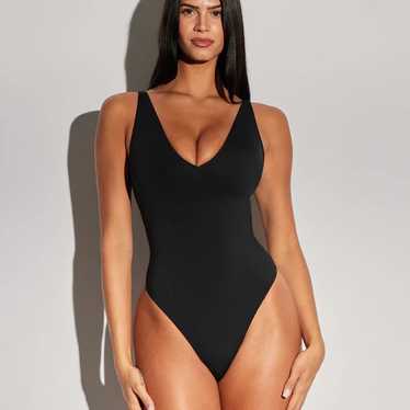 TA3 hi cut plungey one piece swimsuit - image 1