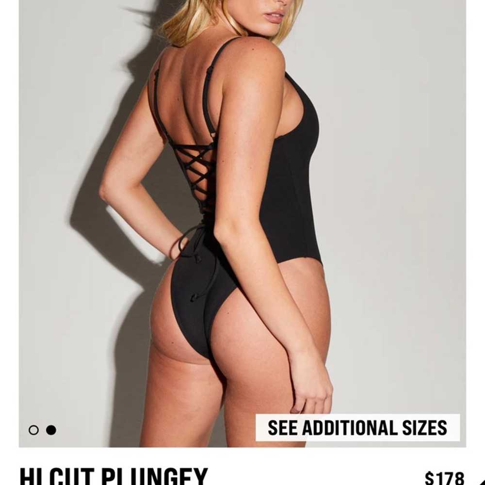 TA3 hi cut plungey one piece swimsuit - image 2