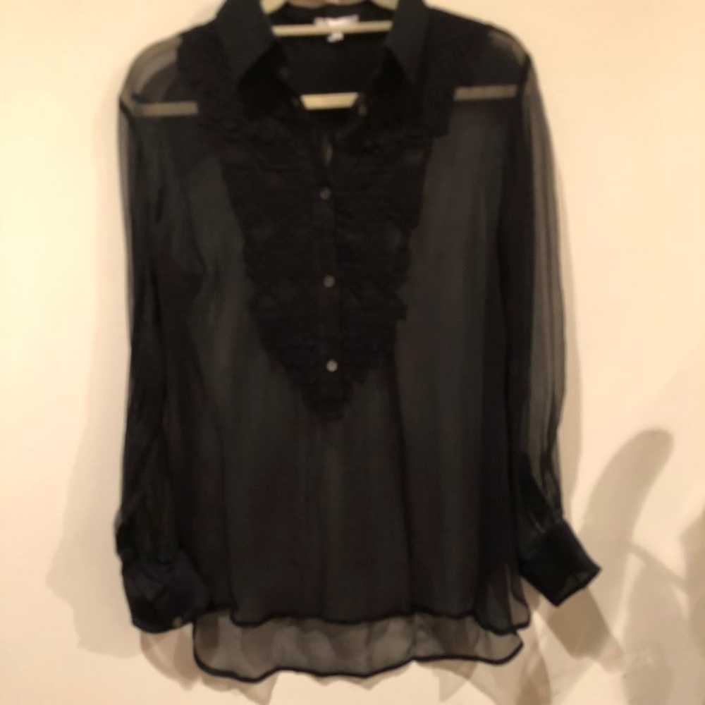 Black Sheer Blouse - image 1