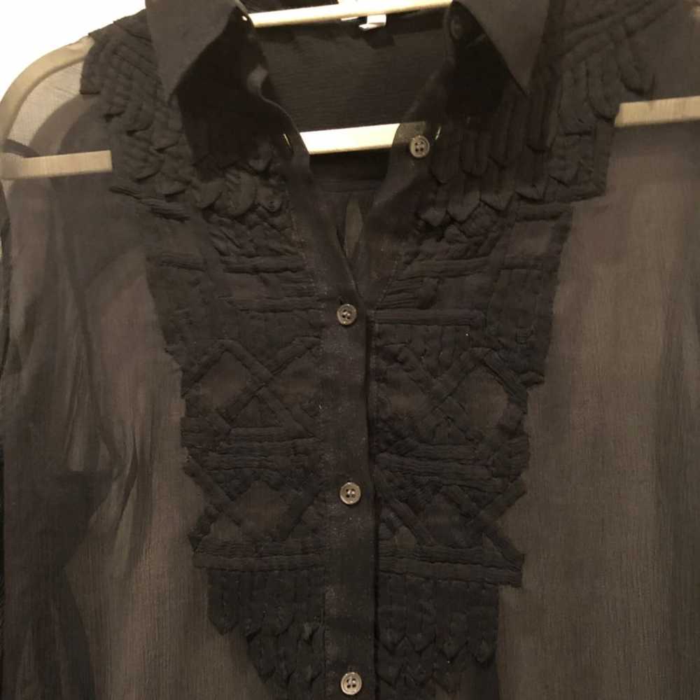 Black Sheer Blouse - image 2