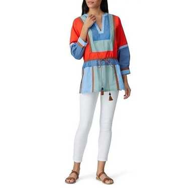 Tory Burch Colorblock Poplin Tunic in Multicolor … - image 1