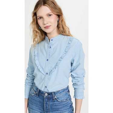 AMO Cooper Ruffled Chambray Shirt