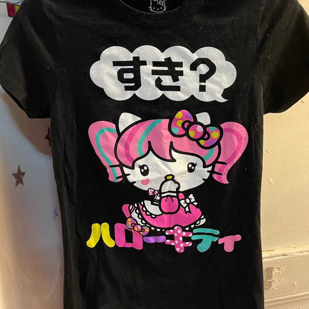 Sanrio Hello kitty japanimation print tshirt - image 1