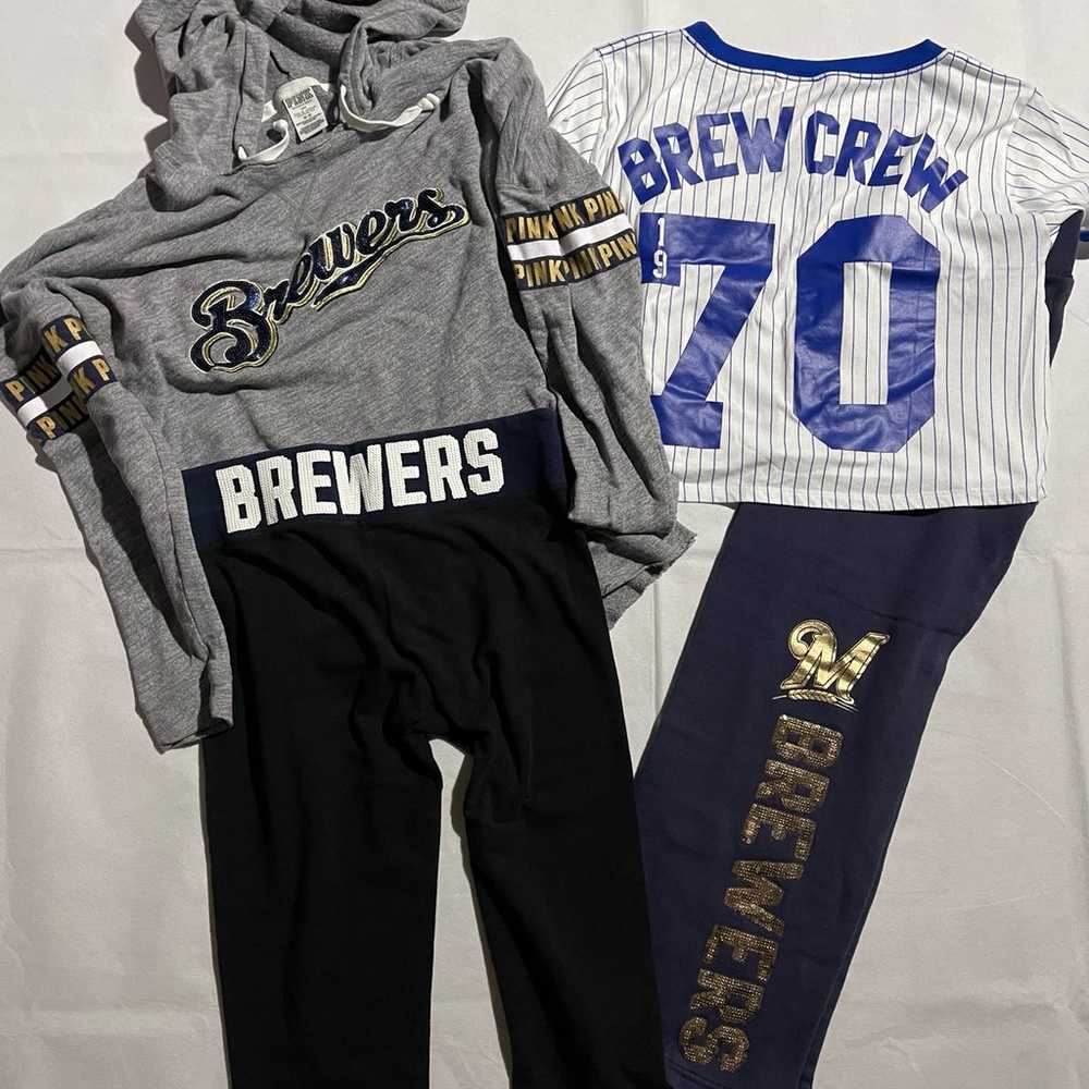 Victorias Secret PINK Milwaukee Brewers Super Bli… - image 1