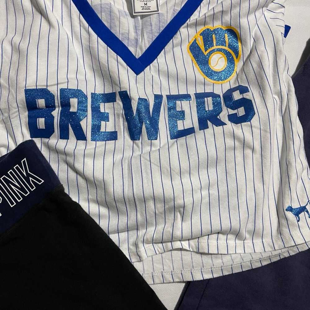 Victorias Secret PINK Milwaukee Brewers Super Bli… - image 8