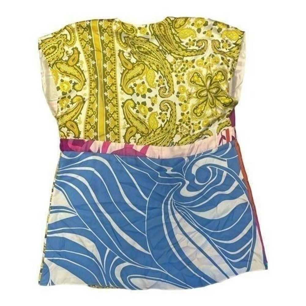 Alice & Trixie medium 100% silk multicolor blouse… - image 5