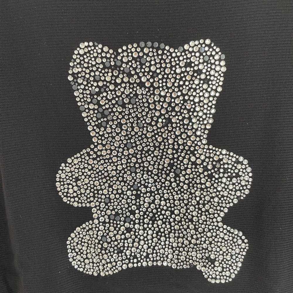 Auth PRADA Sheer and Velvet Bear Top - image 2