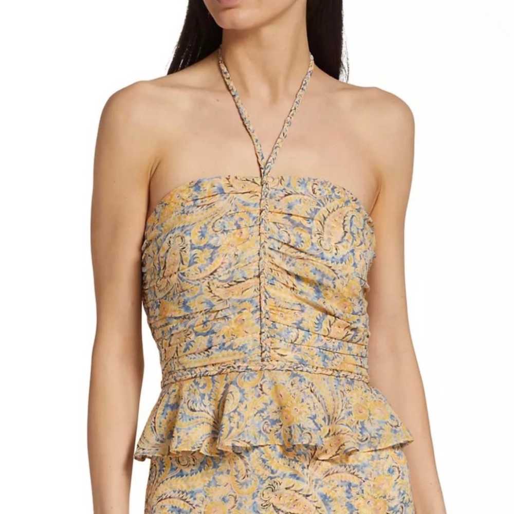 $398 NEW VERONICA BEARD SILK PAISLEY PRINT HALTER… - image 1