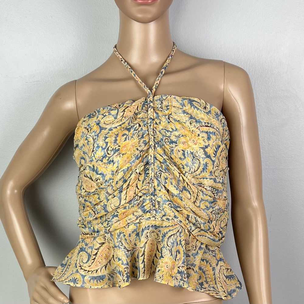 $398 NEW VERONICA BEARD SILK PAISLEY PRINT HALTER… - image 2