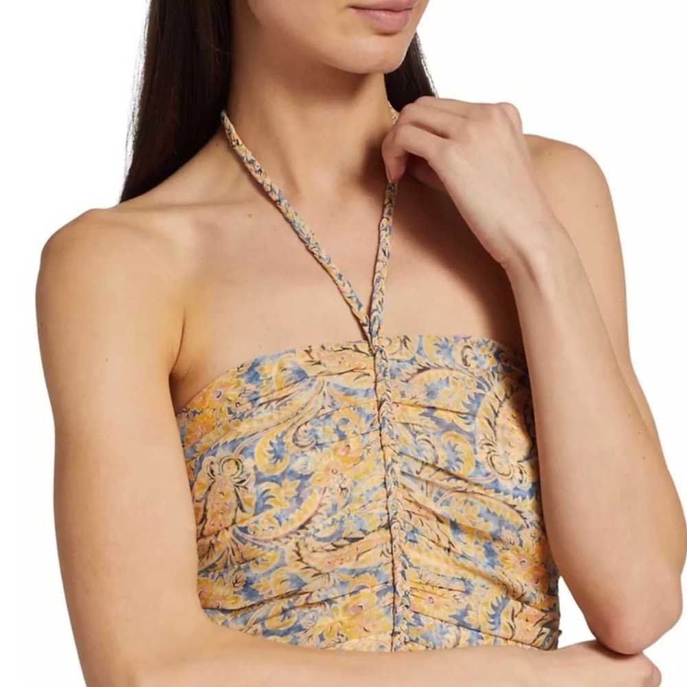 $398 NEW VERONICA BEARD SILK PAISLEY PRINT HALTER… - image 3