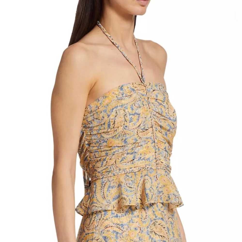 $398 NEW VERONICA BEARD SILK PAISLEY PRINT HALTER… - image 5