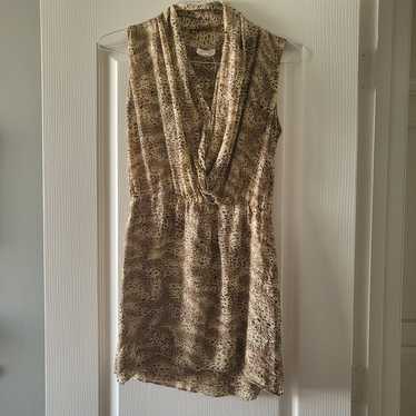 Parker Cheetah Print Sleeveless Silk Blouse Size L - image 1