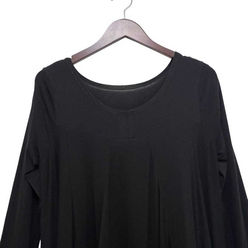 Alembika Top Tunic Black Animal Print Lagenlook A… - image 3