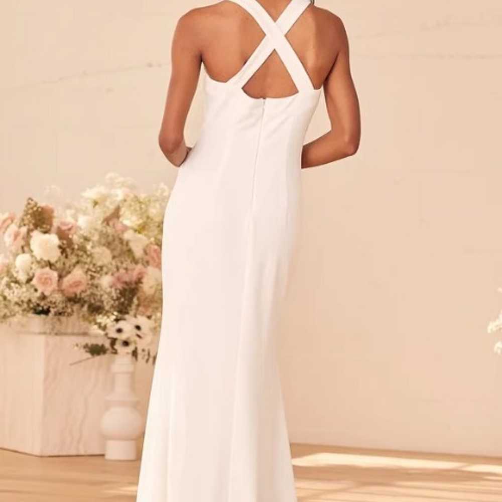 Romantic strapless square neck collarbone exposed… - image 2